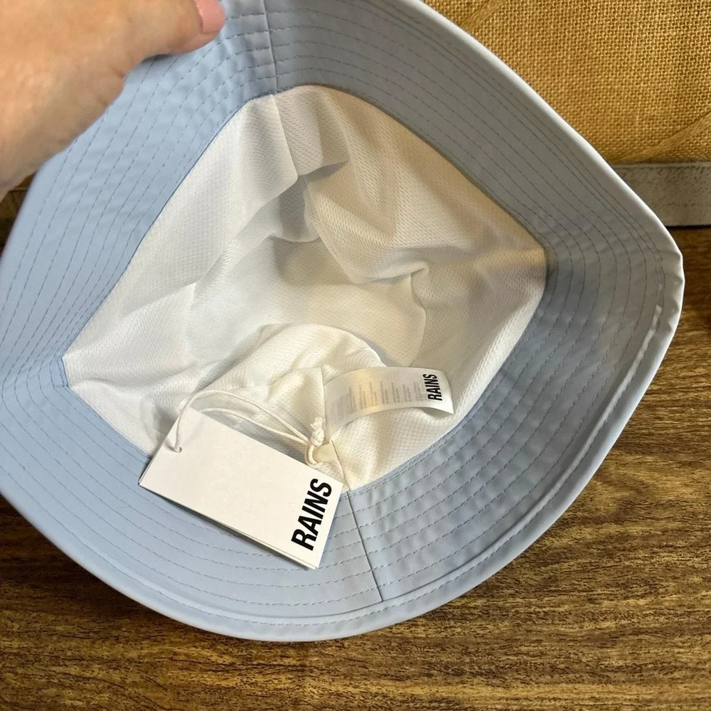 NWT Rains Sky Blue Bucket Hat Waterproof Rain Sun Unisex Size XS-Med - Rains